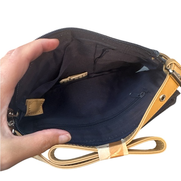 Floral Denim and Tan Women's Bag - Picture 3 of 3